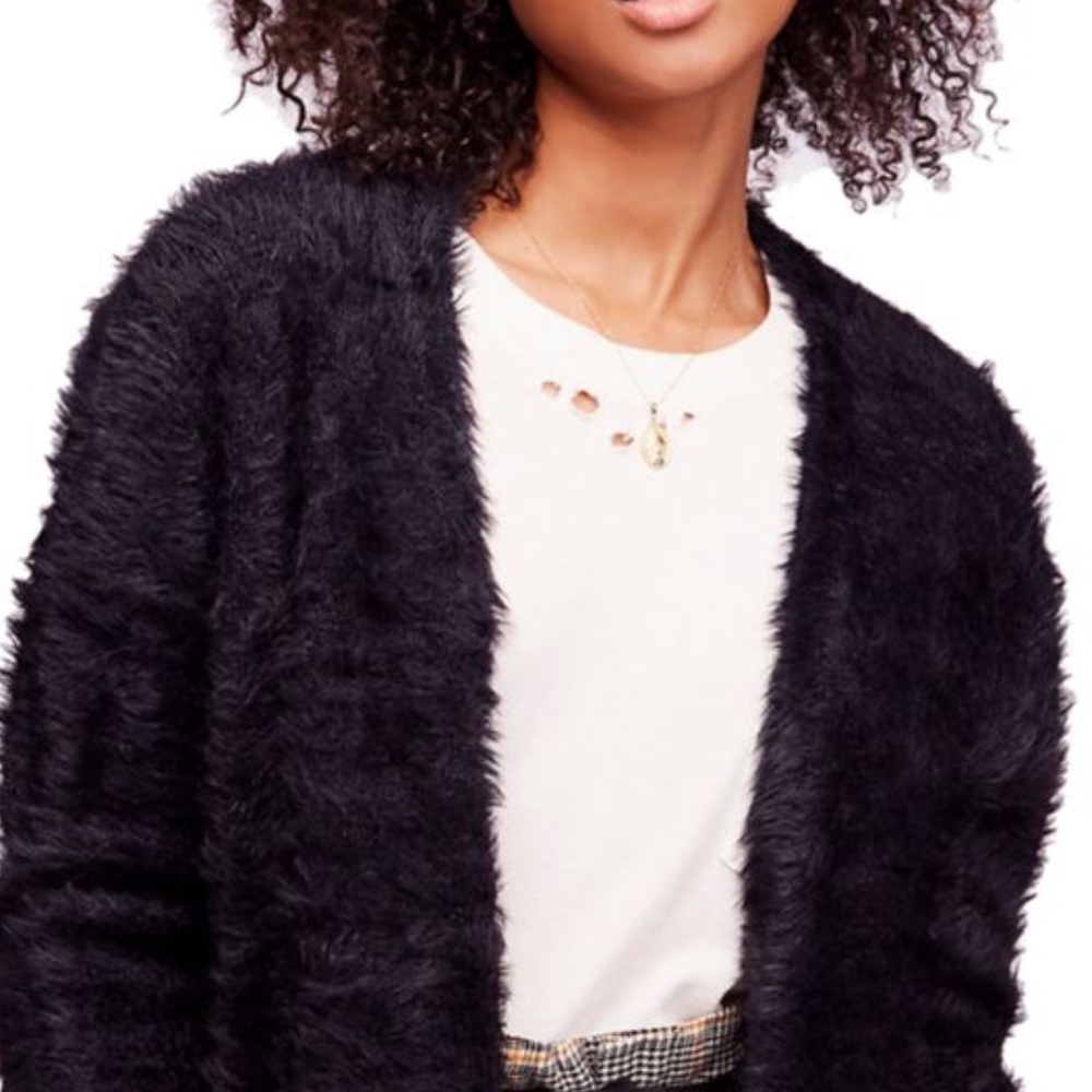 FREE PEOPLE  Faux Fur Cardigan! NWT! - Picture 6 of 8